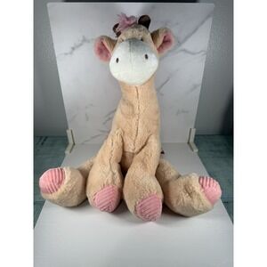 2024 Giggle Scape Target Giraffe Tan Pink Heart Plush Beanbag Stuffed Toy 14"